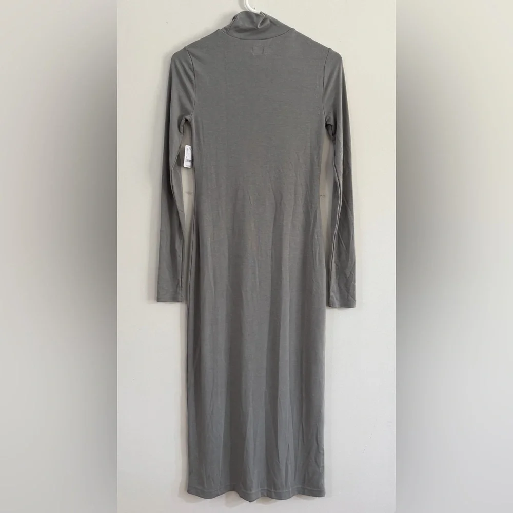 NWT Free People Free-est Women's XS Good Feels Mock Neck Midi Dress Gray Tube - Picture 8 of 11